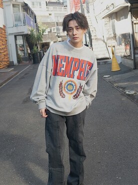 「SILVER BULLET（シルバーバレット）のアイテム（スウェット）」を使った、SILVER BULLET ZOZOTOWN OFFICIALさん（メンズ・171cm）の冬コーディネート