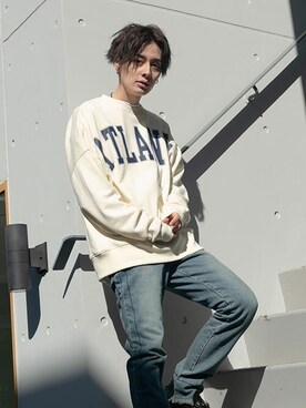 「SILVER BULLET（シルバーバレット）のアイテム（スウェット）」を使った、SILVER BULLET ZOZOTOWN OFFICIALさん（メンズ・171cm）の冬コーディネート