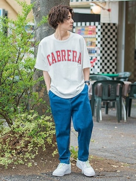 「SILVER BULLET（シルバーバレット）のアイテム（Tシャツ/カットソー）」を使った、SILVER BULLET ZOZOTOWN OFFICIALさん（メンズ・171cm）の春コーディネート