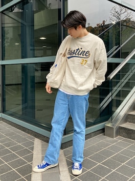 「SILVER BULLET（シルバーバレット）のアイテム（スウェット）」を使った、SILVER BULLET ZOZOTOWN OFFICIALさん（メンズ・183cm）の冬コーディネート