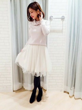 「LODISPOTTO（ロディスポット）のアイテム」を使った、LODISPOTTO OFFICIALさん（レディース・157cm）の冬コーディネート