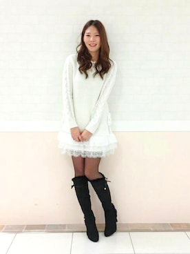 「LODISPOTTO（ロディスポット）のアイテム」を使った、LODISPOTTO OFFICIALさん（レディース・165cm）の冬コーディネート