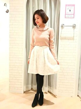 「LODISPOTTO（ロディスポット）のアイテム」を使った、LODISPOTTO OFFICIALさん（レディース・157cm）の冬コーディネート