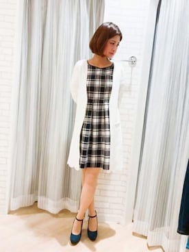 「LODISPOTTO（ロディスポット）の脇レースロングコーディガン（カーディガン/ボレロ）」を使った、LODISPOTTO OFFICIALさん（レディース・157cm）の春コーディネート