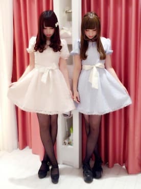 「アイテム（ワンピース、ブルー系）」を使った、LODISPOTTO OFFICIALさん（レディース・160cm）の春コーディネート