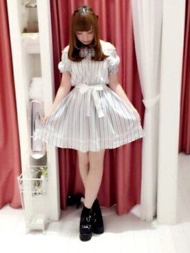 「LODISPOTTO（ロディスポット）のアイテム（ワンピース/ドレス）」を使った、LODISPOTTO OFFICIALさん（レディース・160cm）の春コーディネート