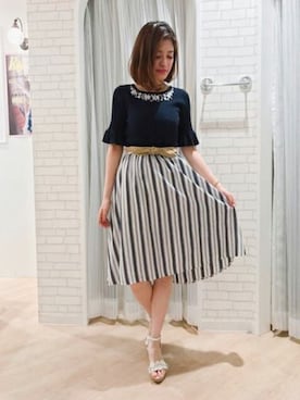 「LODISPOTTO（ロディスポット）のアイテム」を使った、LODISPOTTO OFFICIALさん（レディース・157cm）の夏コーディネート