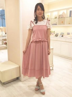 「LODISPOTTO（ロディスポット）のアイテム（ワンピース/ドレス）」を使った、LODISPOTTO OFFICIALさん（レディース・165cm）の夏コーディネート