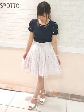 「LODISPOTTO（ロディスポット）のアイテム」を使った、LODISPOTTO OFFICIALさん（レディース・156cm）の夏コーディネート