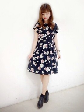 「LODISPOTTO（ロディスポット）のアイテム（ワンピース/ドレス）」を使った、LODISPOTTO OFFICIALさん（レディース・155cm）の夏コーディネート