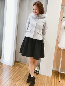 「LODISPOTTO（ロディスポット）のアイテム（その他アウター）」を使った、LODISPOTTO OFFICIALさん（レディース・157cm）の秋コーディネート