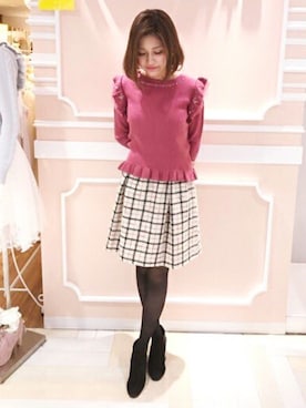 「LODISPOTTO（ロディスポット）のアイテム」を使った、LODISPOTTO OFFICIALさん（レディース・157cm）の秋コーディネート