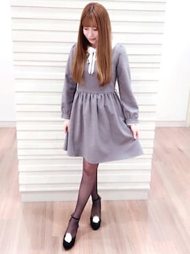 「LODISPOTTO（ロディスポット）のアイテム（ワンピース/ドレス）」を使った、LODISPOTTO OFFICIALさん（レディース・153cm）の冬コーディネート