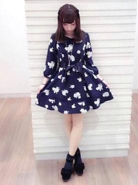 「LODISPOTTO（ロディスポット）のアイテム（ワンピース/ドレス）」を使った、LODISPOTTO OFFICIALさん（レディース・160cm）の冬コーディネート