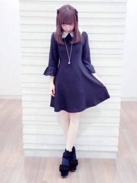 「LODISPOTTO（ロディスポット）のアイテム（ワンピース/ドレス）」を使った、LODISPOTTO OFFICIALさん（レディース・160cm）の冬コーディネート