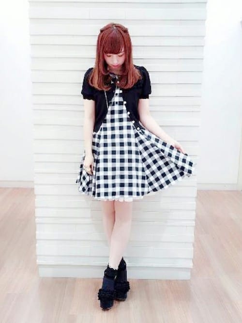 ミルフィーユクローゼット ドールギンガムチェックワンピース 20180404221117113_500.jpg