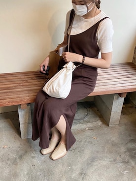 「Lien（リアン）のアイテム」を使った、ranさん（レディース・160cm）の夏コーディネート