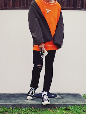 「HARE（ハレ）のアイテム（キーケース/キーアクセサリー）」を使った、ARu.さん（メンズ・172cm）の秋コーディネート