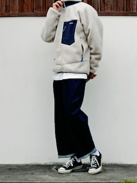 「アイラブCONVERSE」｜ARu.さん（メンズ・172cm）の冬コーディネート