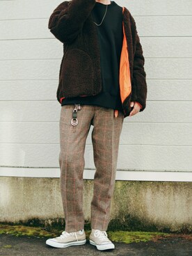 「Johnbull（ジョンブル）のアイテム（財布/小物）」を使った、ARu.さん（メンズ・172cm）の冬コーディネート