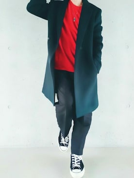 「DISCOVERED（ディスカバード）のアイテム（ハンチング/ベレー帽）」を使った、ARu.さん（メンズ・172cm）の秋コーディネート