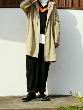 「my beautiful landlet（マイビューティフルランドレット）のアイテム（その他アウター）」を使った、ARu.さん（メンズ・172cm）の冬コーディネート