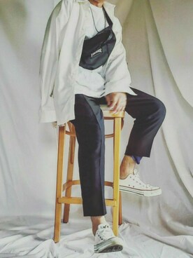 「CONVERSE（コンバース）のCONVERSE (コンバース）　キャンバスオールスター　ローカット　チャックテイラー（スニーカー）」を使った、ARu.さん（メンズ・172cm）の春コーディネート