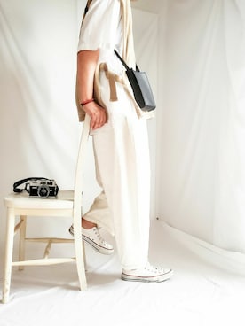 「CONVERSE（コンバース）のCONVERSE (コンバース）　キャンバスオールスター　ローカット　チャックテイラー（スニーカー）」を使った、ARu.さん（メンズ・172cm）の夏コーディネート