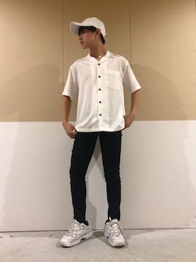 「Guess（ゲス）のアイテム（キャップ）」を使った、ニェーダ／kazu／카즈さん（メンズ・168cm）の夏コーディネート