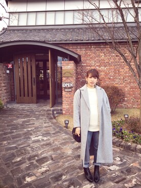 「U.（ユードット）のアイテム」を使った、caroさん（レディース・157cm）の冬コーディネート