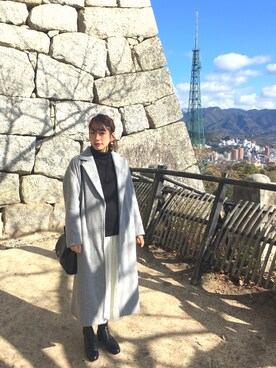 「U.（ユードット）のアイテム」を使った、caroさん（レディース・157cm）の冬コーディネート