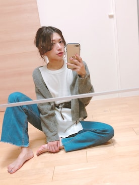「LUC DNM （ラックデニム）のアイテム」を使った、caroさん（レディース・157cm）の秋コーディネート