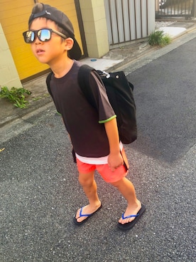「RVCA（ルーカ）のアイテム」を使った、RNTさん（キッズ・120cm）の夏コーディネート