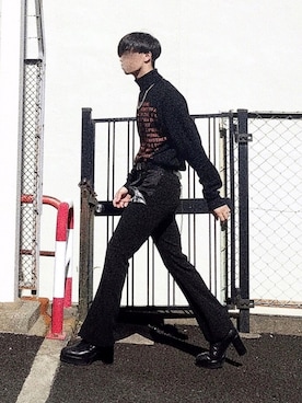 「Acne Studios（アクネストゥディオズ）のアイテム（その他シューズ）」を使った、ルロイ修道士さん（メンズ・166cm）の秋コーディネート