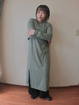 「DHOLIC（ディーホリック）のアイテム（バレエシューズ）」を使った、ミズキさん（レディース・160cm）の春コーディネート