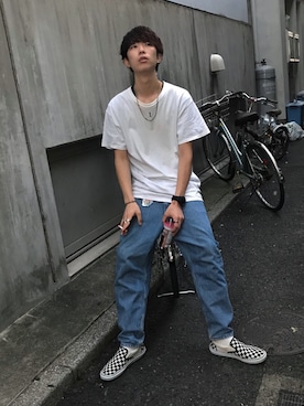 「SASQUATCHfabrix.（サスクワァッチファブリックス）のアイテム」を使った、RENさん（メンズ・183cm・20代）の秋コーディネート