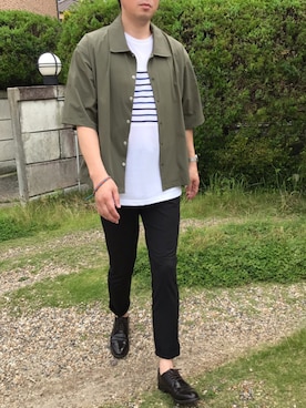 「おしゃれスタ（オシャレスタ）のアイテム（ジャケット/アウター）」を使った、ひじきさん（メンズ・168cm）の夏コーディネート