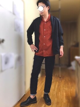 「おしゃれスタ（オシャレスタ）のアイテム（トップス）」を使った、ひじきさん（メンズ・168cm）の秋コーディネート