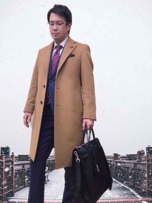 【名品・定番】ラルディーニ LARDINI チェスター コート スーツに合う