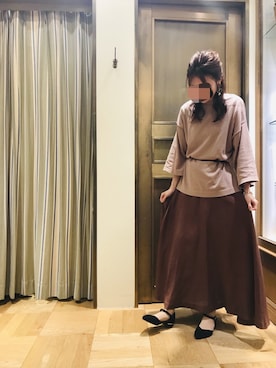 「Te chichi CLASSIC（テチチクラシック）のアイテム（ニット/セーター）」を使った、tsuさん（レディース・156cm）の春コーディネート