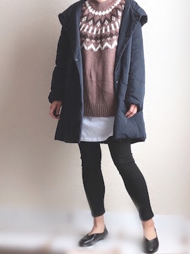 「GRL（グレイル）のアイテム（レギンス/スパッツ）」を使った、kさん（レディース・158cm）の冬コーディネート