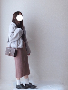 「ボアフリース」｜「アイテム（ブルゾン）」を使った、kさん（レディース・158cm）の秋コーディネート