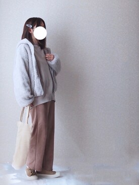 「くすみピンク」｜「アイテム（ブルゾン）」を使った、kさん（レディース・158cm）の秋コーディネート