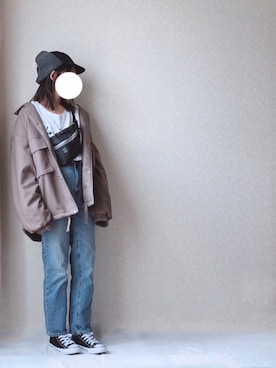 「LBC（エルビーシー）のアイテム（帽子）」を使った、kさん（レディース・158cm）の秋コーディネート
