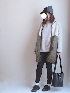 「LBC（エルビーシー）のアイテム（帽子）」を使った、kさん（レディース・158cm）の秋コーディネート
