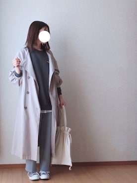 「GRL（グレイル）のアイテム（トレンチコート）」を使った、kさん（レディース・158cm）の春コーディネート