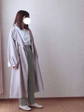 「GRL（グレイル）のアイテム（トレンチコート）」を使った、kさん（レディース・158cm）の春コーディネート