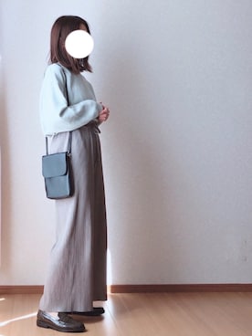 「ピスタチオ」｜「アイテム（レインシューズ）」を使った、kさん（レディース・158cm）の春コーディネート
