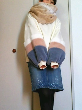 「mt（エムティー）のアイテム」を使った、Hanaさん（レディース・155cm）の冬コーディネート