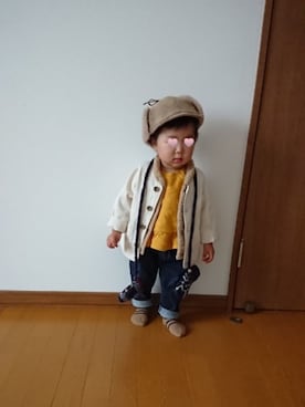 「petit main（プティマイン）のアイテム（デニムジャケット）」を使った、ゆっぴりっぽうさん（レディース・160cm）の秋コーディネート